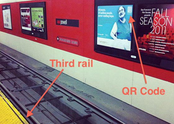 Marketing Fail third rail QR Code