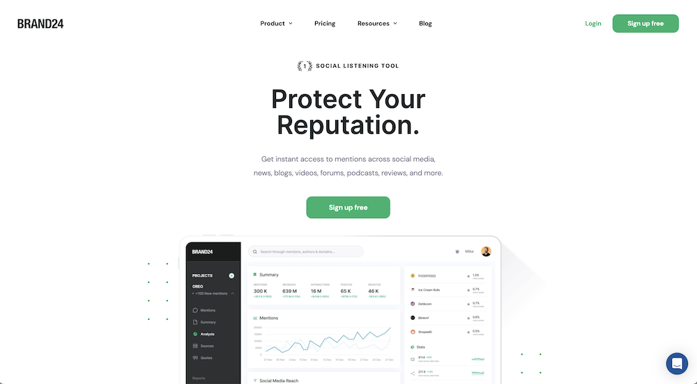 Brand24, an AI sentiment analysis tool