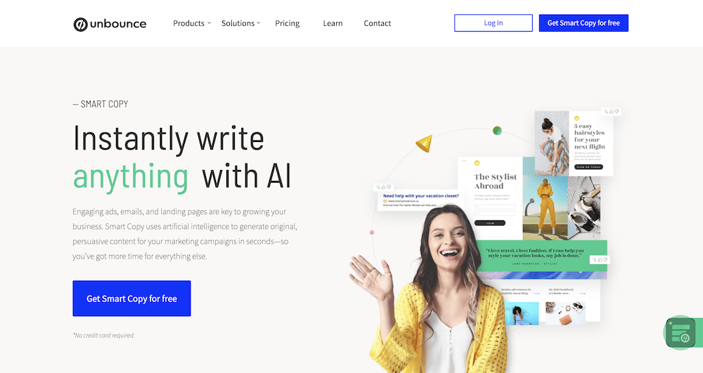 Smart Copy, an AI copywriting tool.