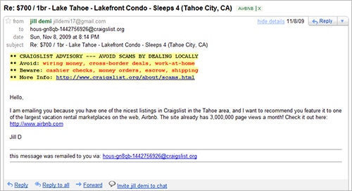 Growth Hack: E-Mail an die Craigslist-Nutzer