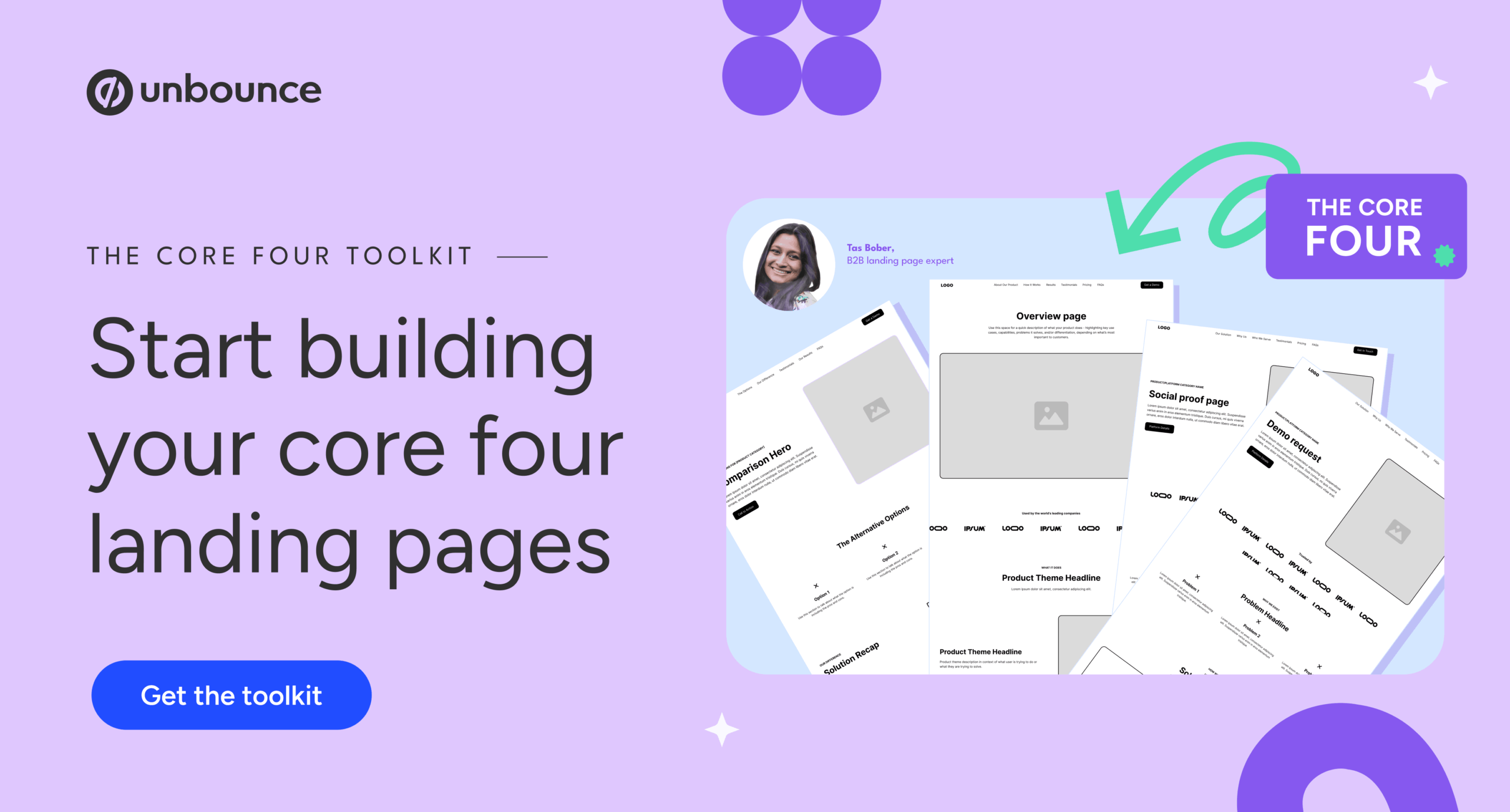 Tas Bober Core Four Landing Pages for high conversion rate
