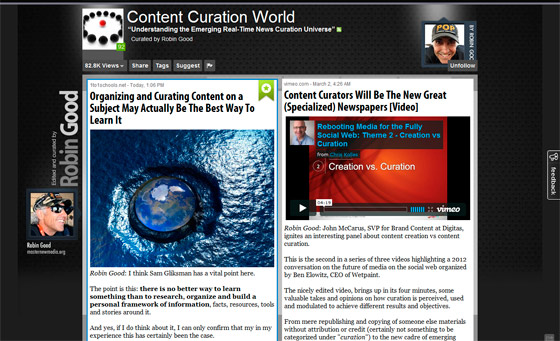 Content Curation Using Multiple Sources