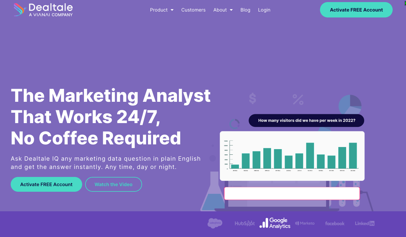 Dealtale - AI data analysis tool for marketing experts