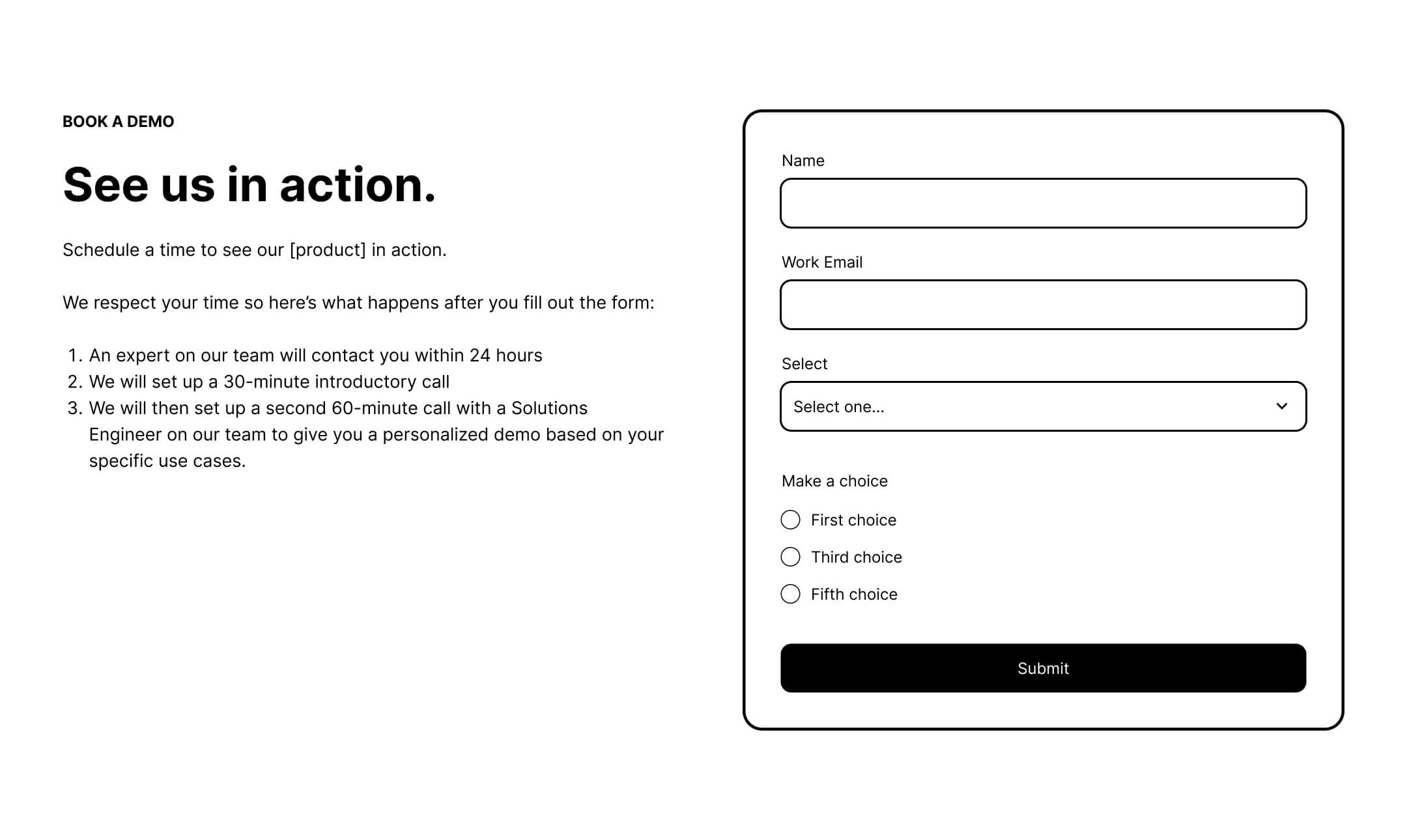 demo landing page hero