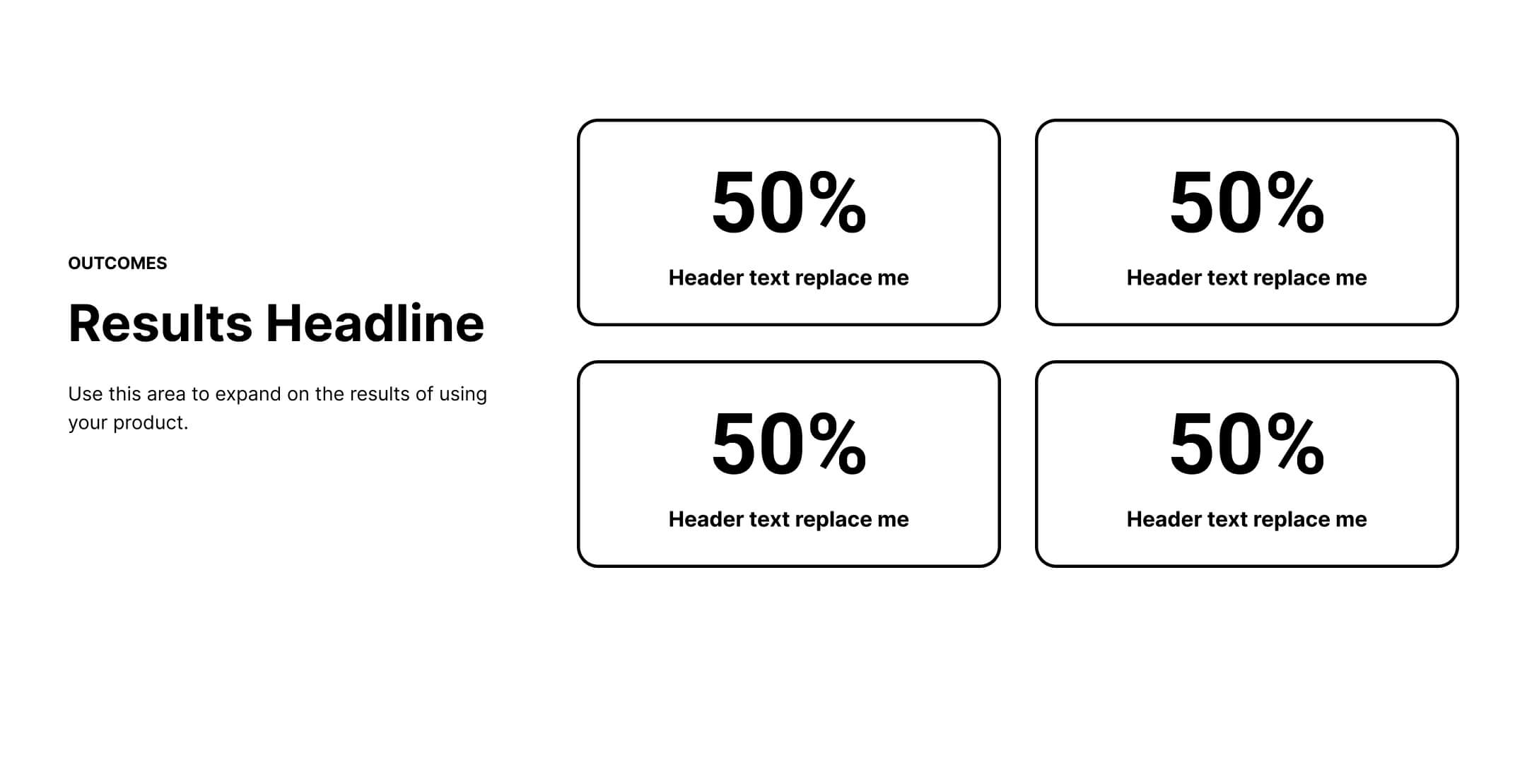 demo landing page results section
