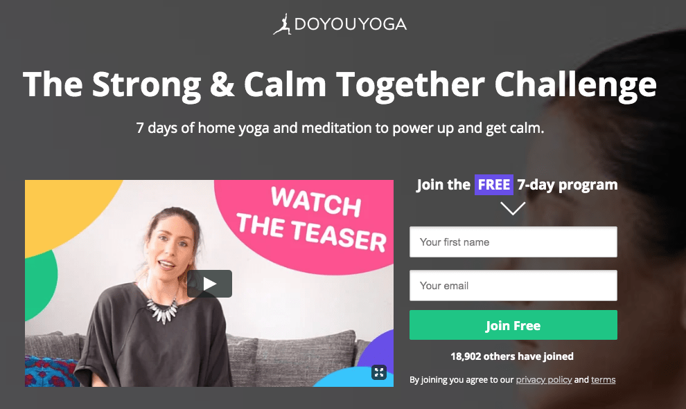 Do You Yoga Landing Page