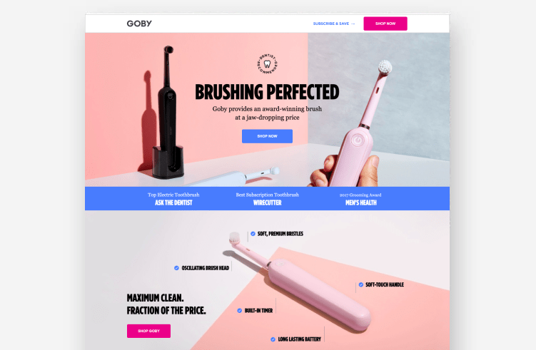 Landing Page Example Goby