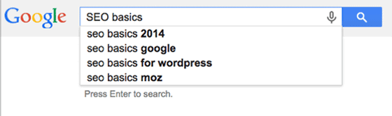 Blog post ideas: Google suggest