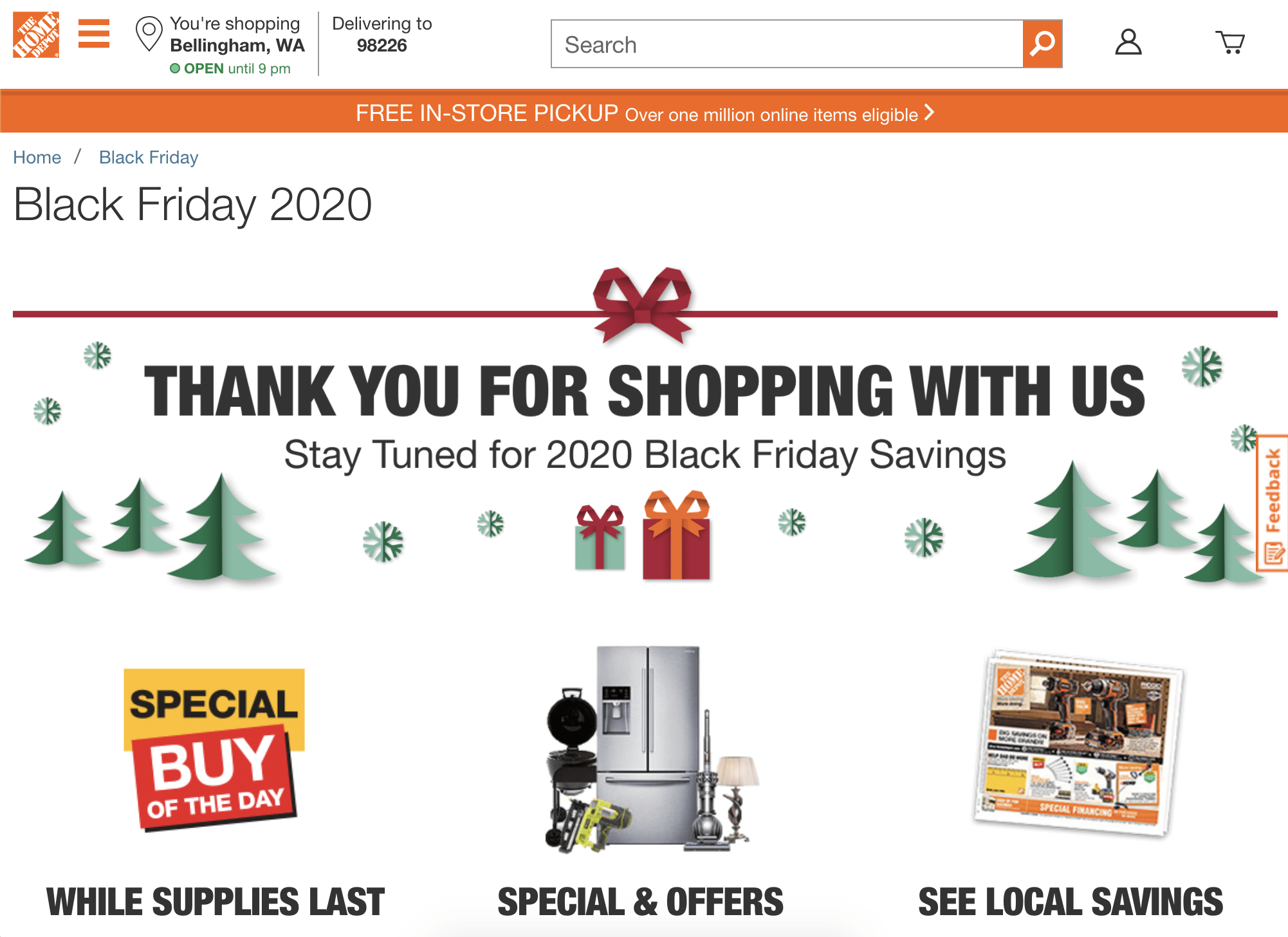 Home Depot is already starting to tease their Black Friday sales