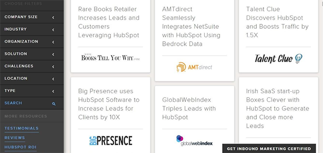 Hubspot case study section