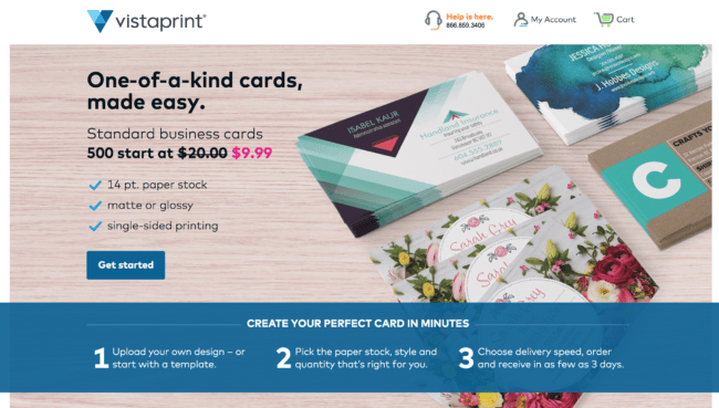 Improve your AdWords Quality Score with landing pages like Vistaprint's here.