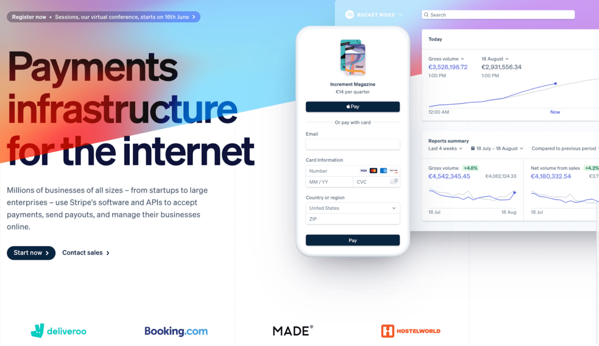 Stripe Homepage Reading Order