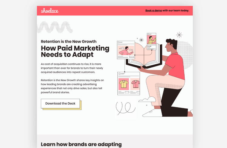 SaaS Landing Page Example: Shoelace