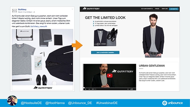 Unbounce Unwebinar Message Match Outfittery 1