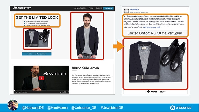 Unbounce Webinar Message Match Outfittery 2