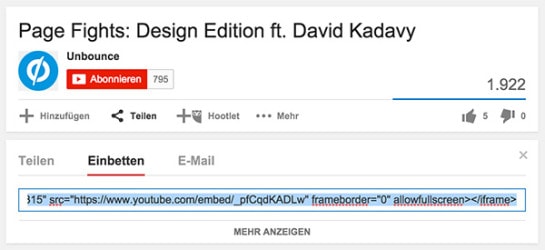 YouTube Growth Hack: Der Embed Code.
