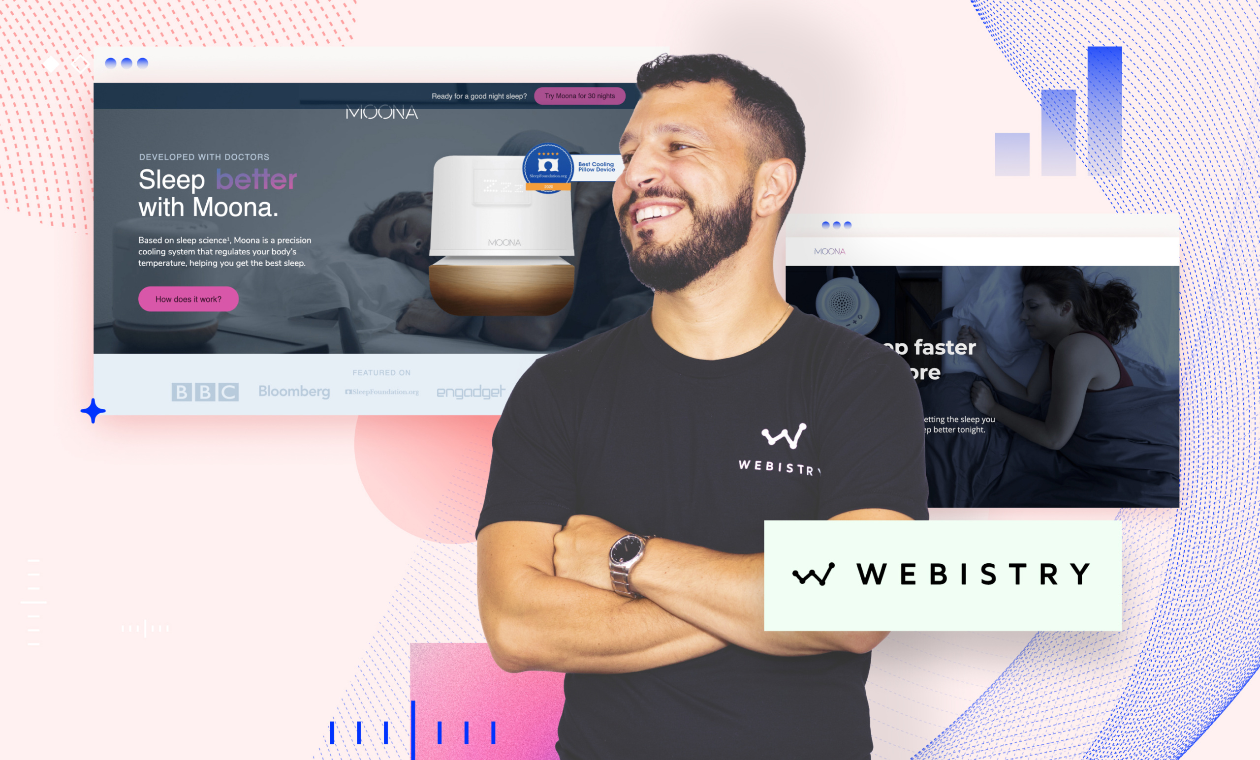 Horizontal hero image for Webistry case study blog