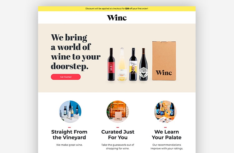 Smart Traffic Landing Page Variant - Winc