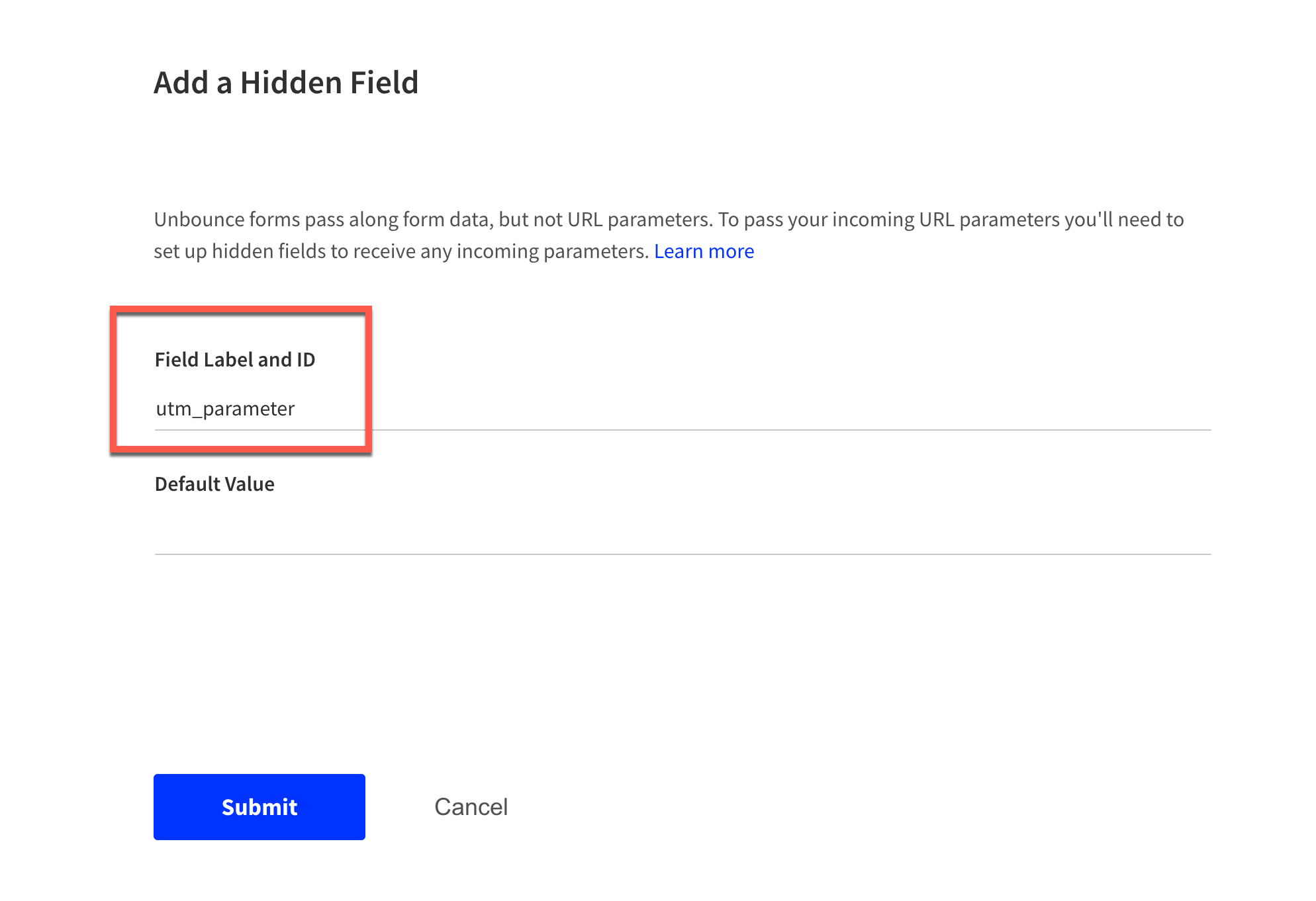 Creating a hidden fields to a Smart Builder form
