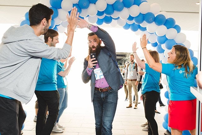 High-fives at CTAConf.