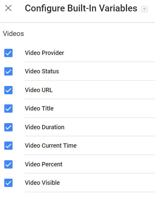 Configuring Built in Variables