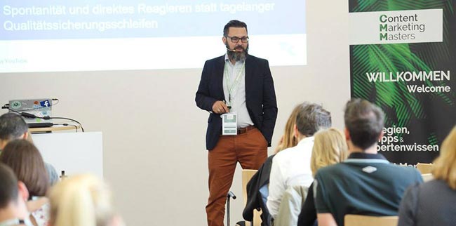Bruno Kollhorst auf den Content Marketing Masters 2016
