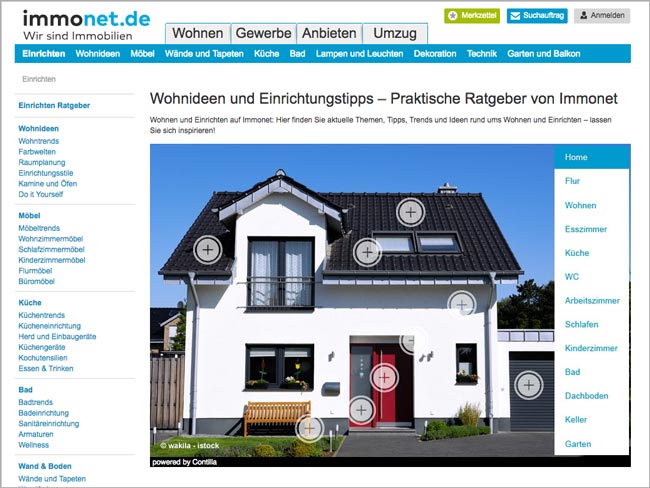 Content Marketing Masters: Interaktive Grafiken auf Immonet.de