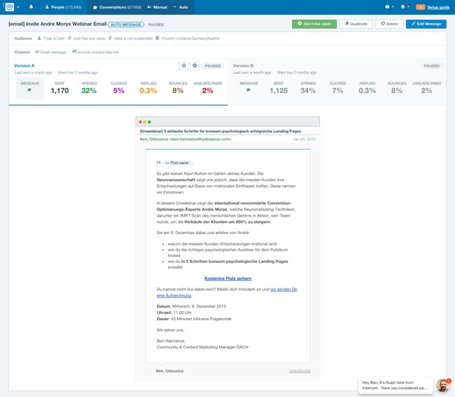 Content Marketing Tools: Intercom