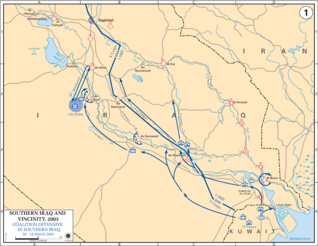 Tactica y estrategia en Invasión Irak 2003
