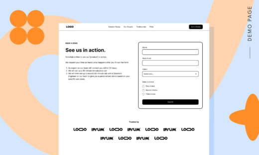 demo landing page best practices