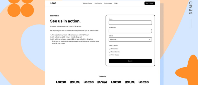 demo landing page best practices