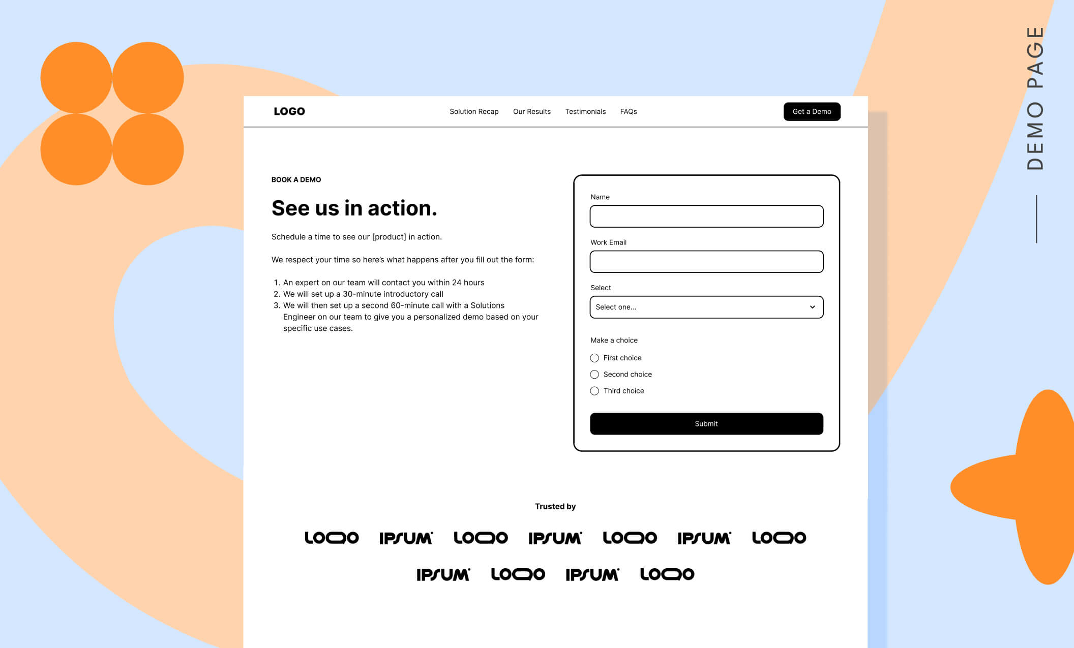 demo landing page best practices