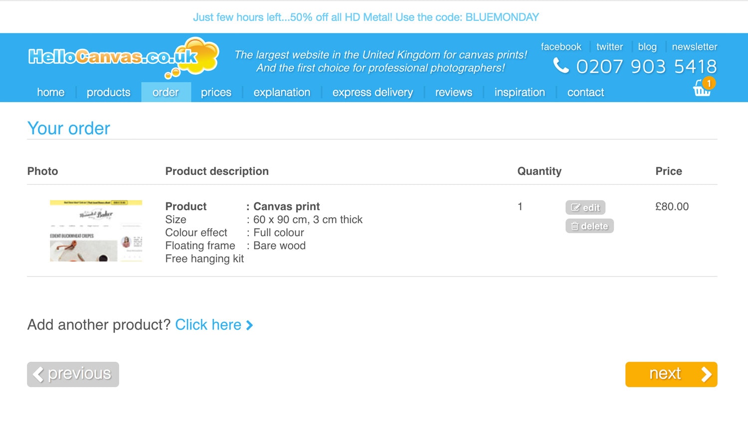 Sticky Bar Example #4: E-commerce Checkout Discount Nudge