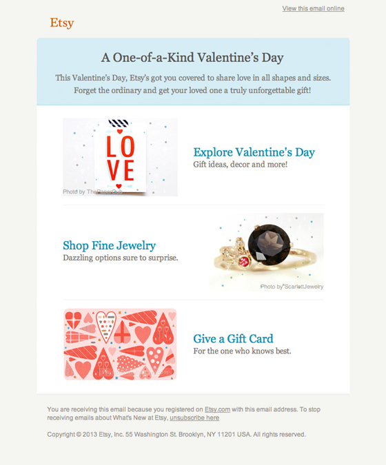 Email Marketing: Etsy Example