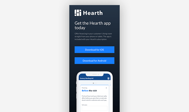 App Landing Page