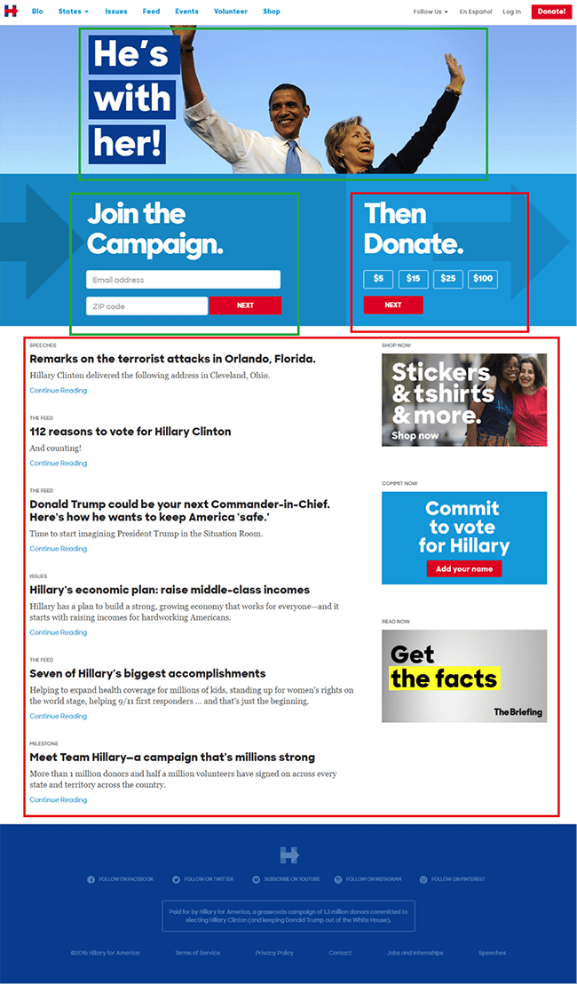 hilary-clinton-homepage-presidential-marketing-campaign