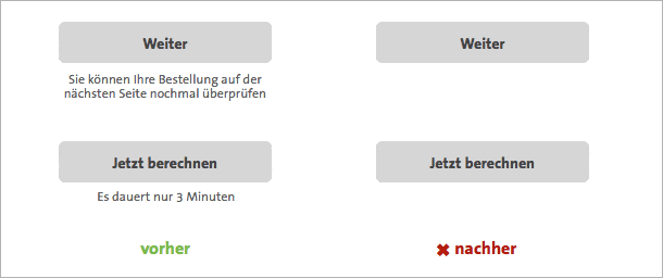 Fehler beim Webseiten-Relaunch: Die CTA Sublines verschwinden