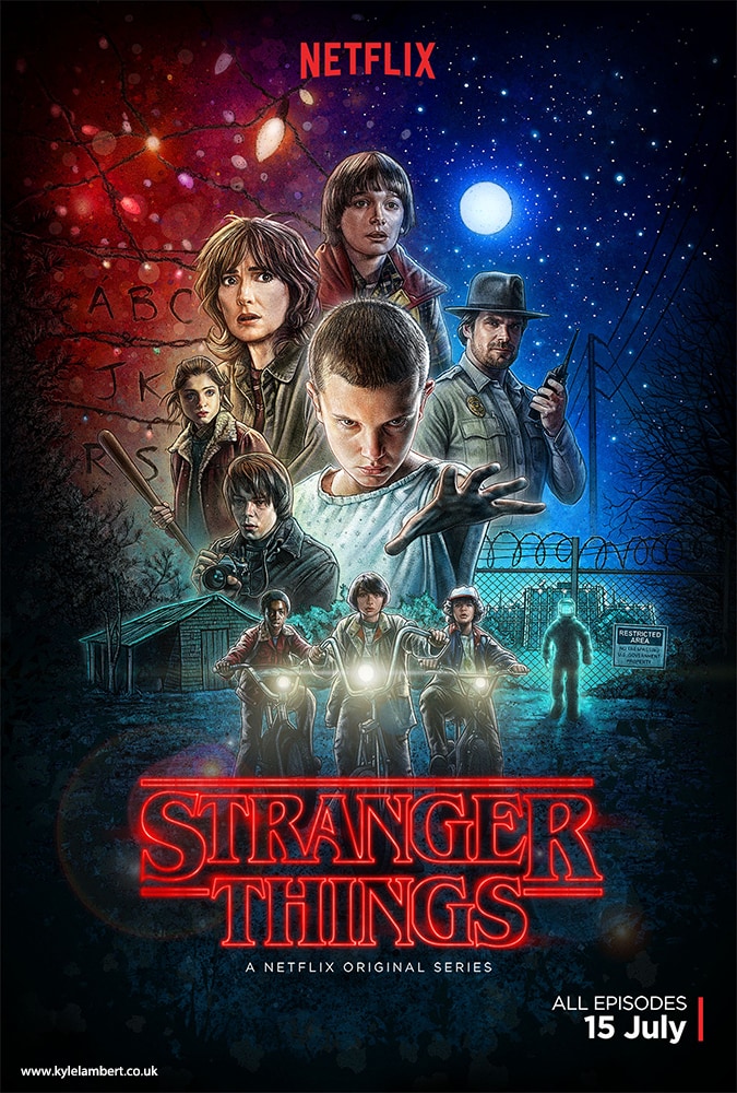 Stranger Things poster made on ipad