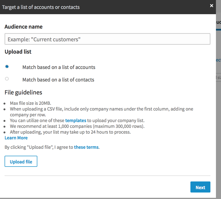 LinkedIn: Matched Audiences