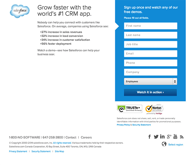 salesforce-landing-page