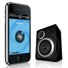 The amazing Shazam iPhone app tells you what music you are listening too, then lets you buy it. (Image ref: Shazam)