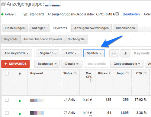AdWords: Finale URL auswählen - Schritt 1