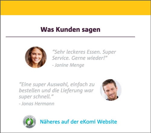 Unbounce: Social Proof auf der Landing Page von Lieferheld