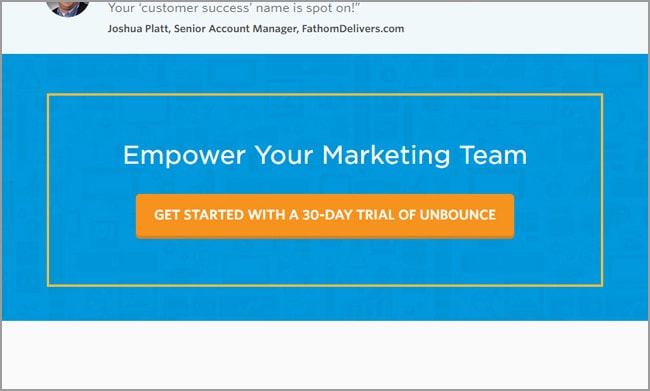 Unbounce Landing Page: Testversion