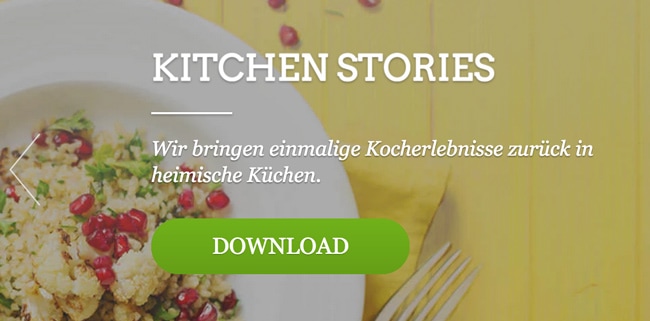 Unbounce: Start-Up Kitchen Stories im Landing Page Check
