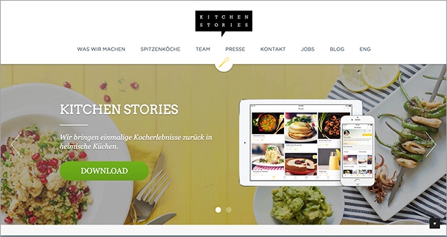 Unbounce: Start-Up Kitchen Stories im Landing Page Check