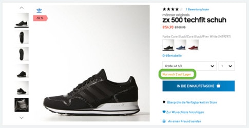 Conversion Centered Design: Verknappung im Landing Page Design