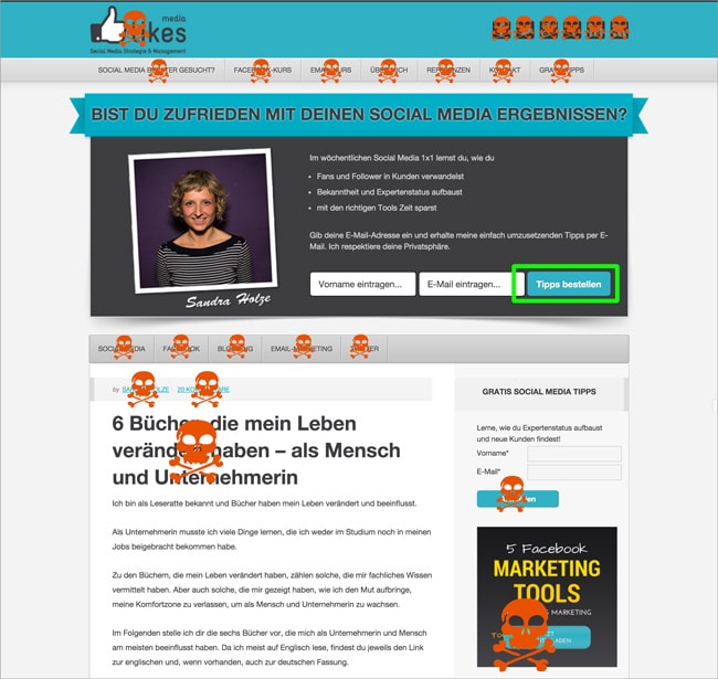 likes media Homepage mit hoher Attention Ratio