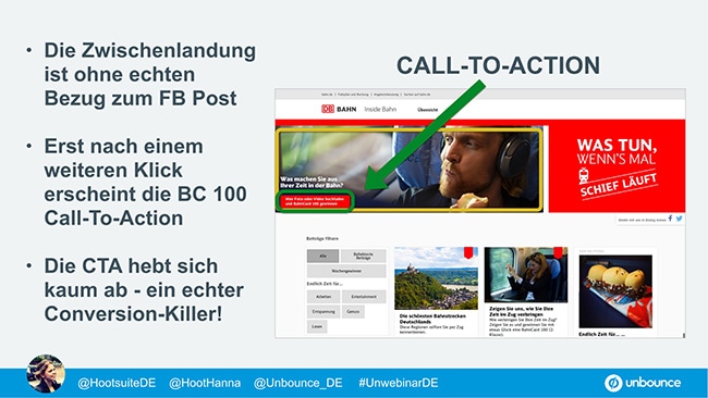 Unbounce Social Media Message Match Deutsche Bahn 2