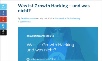 Unbounce: Nutze in deinem Blog Social Sharing Buttons